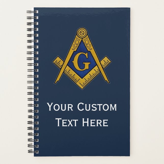 Freemason Masonic Gifts Square und Compass Blue Planer (Vorderseite)