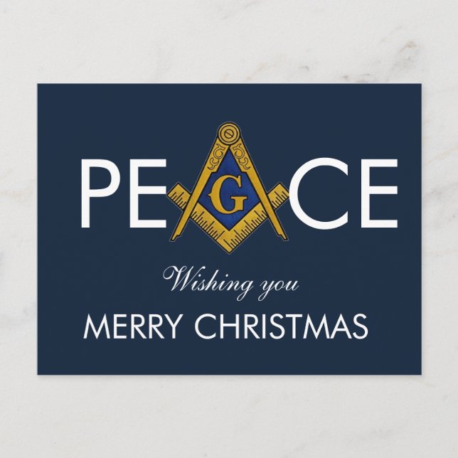 Freemason Masonic Mason Freemason Weihnachten Postkarte (Vorderseite)