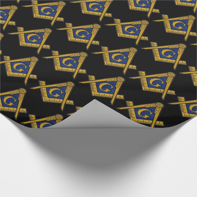 Freemason Masonic Square und Compass Freemasonry W Geschenkpapier (Ecke)
