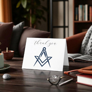 Freemason Masonic Square und Compass Vielen Dank Dankeskarte