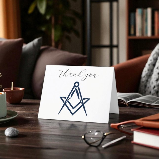 Freemason Masonic Square und Compass Vielen Dank Dankeskarte (Von Creator hochgeladen)