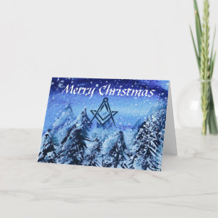 Freemason Masonic Square und Compass Weihnachten Dankeskarte