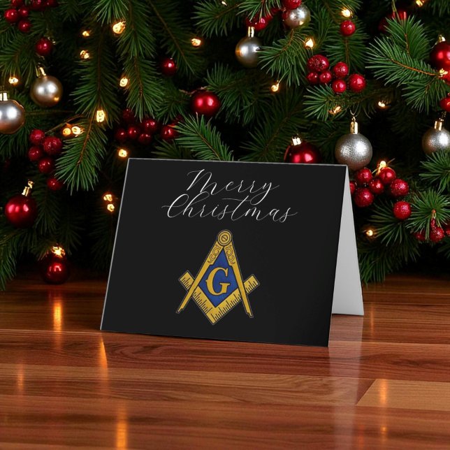 Freemason Masonic Square und Compass Weihnachten Dankeskarte (Von Creator hochgeladen)