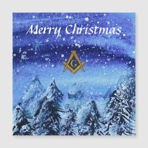 Freemason Masonic Square und Compass Weihnachten Magnetkarte
