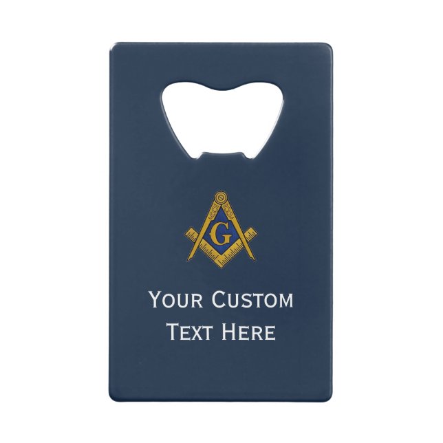 Freemason Masonic verleiht Blue Square und Compass Geldbeutel Flaschenöffner (Vorderseite)