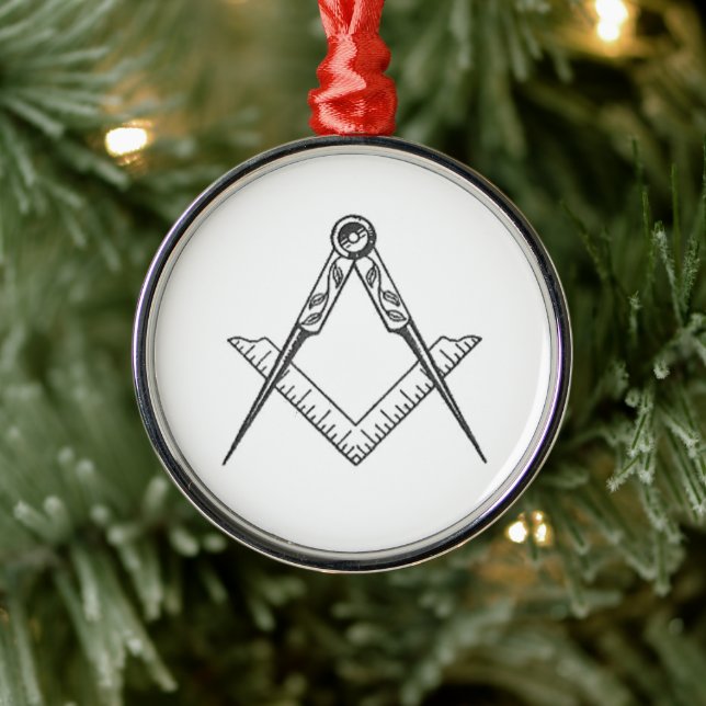 Freemason Masonic Weihnachtskranz Rustikal Ornament Aus Metall (Baum)