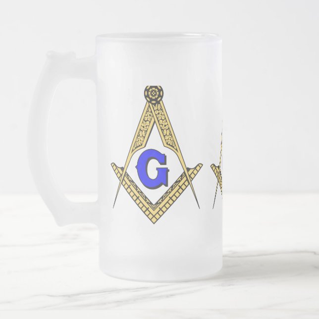 Freemason Mattglas Bierglas (Links)