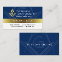 Freemason Navy Blue und Gold Masonic