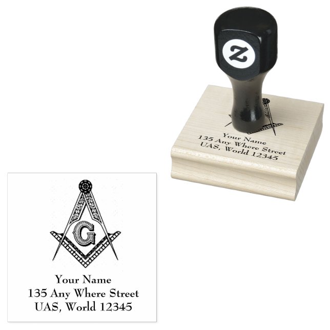 Freemason Personalisiert Gummistempel (Stempel)