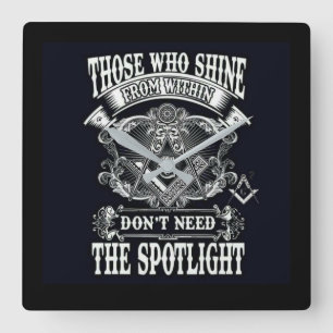 Freemason Quadratische Wanduhr