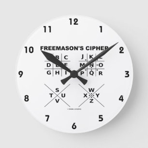 Freemason’s Cipher Runde Wanduhr