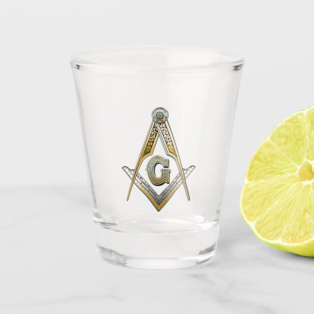 Freemason Schnapsglas (Vorderseite)