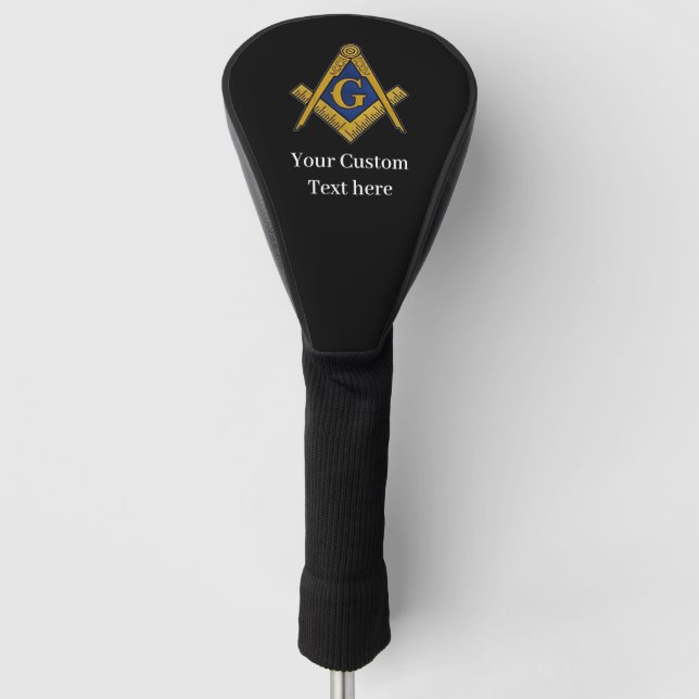 Freemason Square und Compass Masonic Gift Golfer Golf Headcover (Vorderseite)