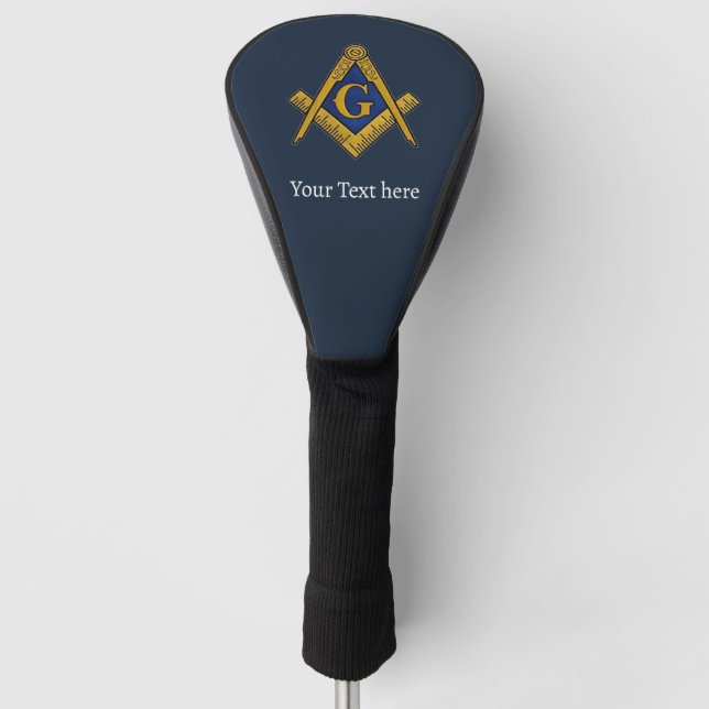 Freemason Square und Compass Masonic Gift Golfer Golf Headcover (Vorderseite)