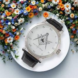 Freemason Square und Compass Wohltätigkeit Masonic Armbanduhr