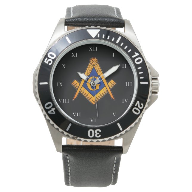 Freemason Square und Compass Wohltätigkeit Masonic Armbanduhr (Vorderseite)