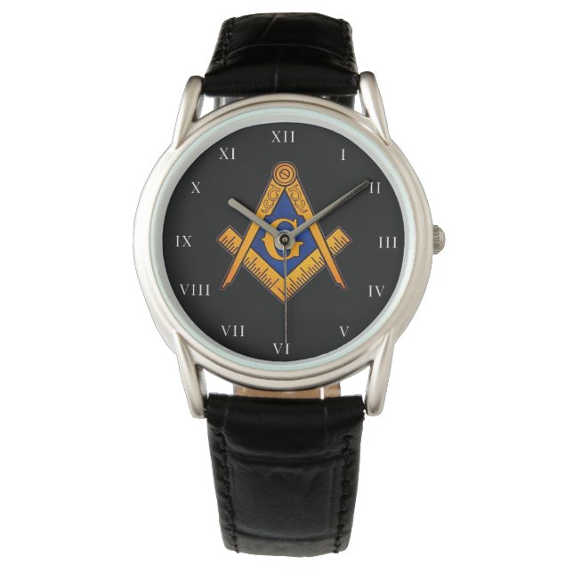 Freemason Square und Compass Wohltätigkeit Masonic Armbanduhr (Vorderseite)