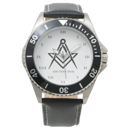 Freemason Square und Compass Wohltätigkeit Masonic Armbanduhr