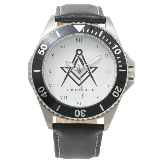Freemason Square und Compass Wohltätigkeit Masonic Armbanduhr (Vorderseite)