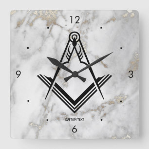 Freemason Wall Clock Einzigartige Masonic Ohrs Quadratische Wanduhr