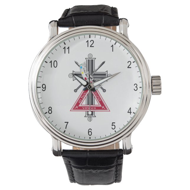 Freemasonenkreuz Armbanduhr (Vorderseite)