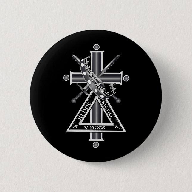 Freemasonenkreuz Button (Vorderseite)