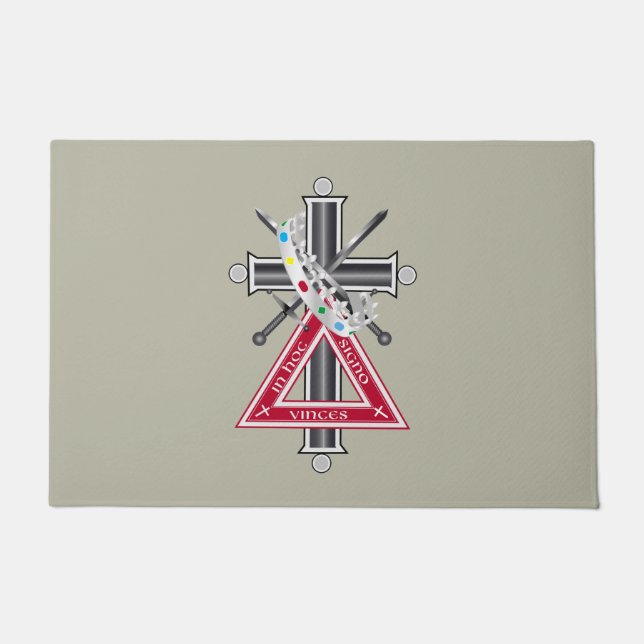 Freemasonenkreuz Fußmatte (Vorderseite)