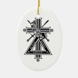 Freemasonenkreuz Keramik Ornament