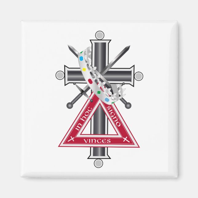 Freemasonenkreuz Magnet (Vorne)