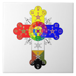 Freemasonic Rosy Cross Fliese