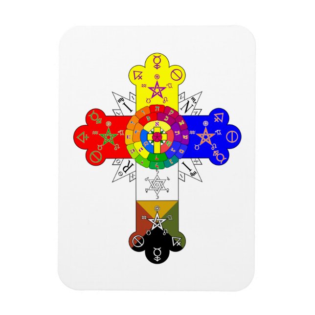 Freemasonic Rosy Cross Magnet (Vertikal)