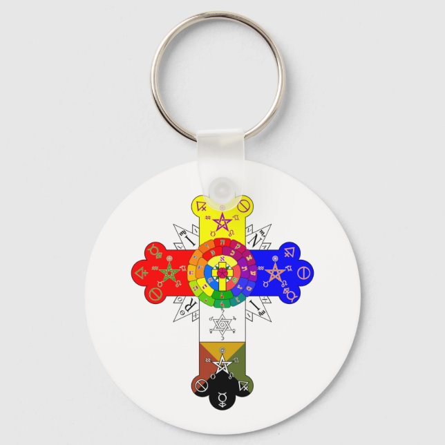 Freemasonic Rosy Cross Schlüsselanhänger (Vorderseite)