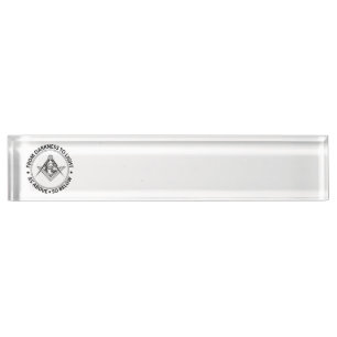 Freemasonry emblem namensplakette