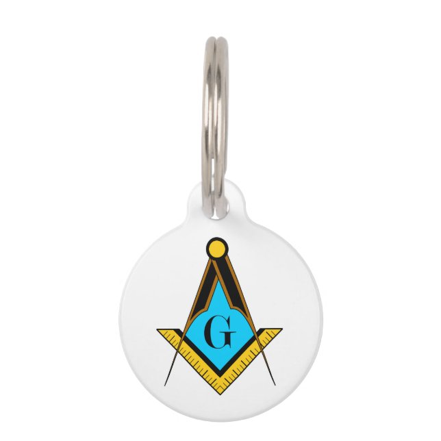 Freemasonry Freemason symbol square compass mystic Haustiermarke (Rückseite)