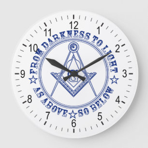 Freemasonry symbol große wanduhr