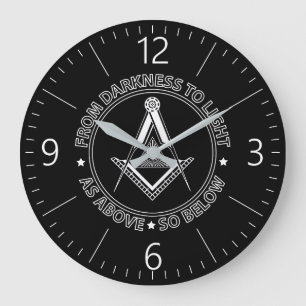 Freemasonry symbol große wanduhr