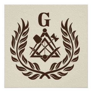 Freemasonry symbol poster