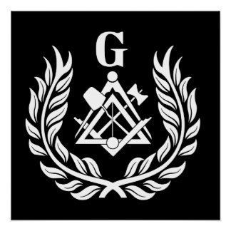 Freemasonry symbol poster