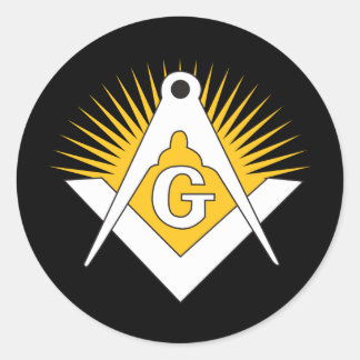 Freemasonry symbol runder aufkleber