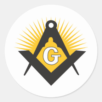 Freemasonry symbol runder aufkleber
