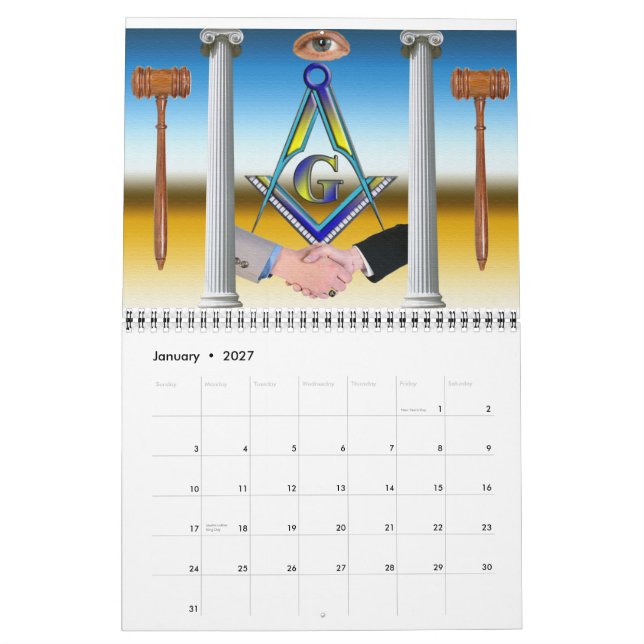 Freemasons-Kalender Kalender (Jan 2027)