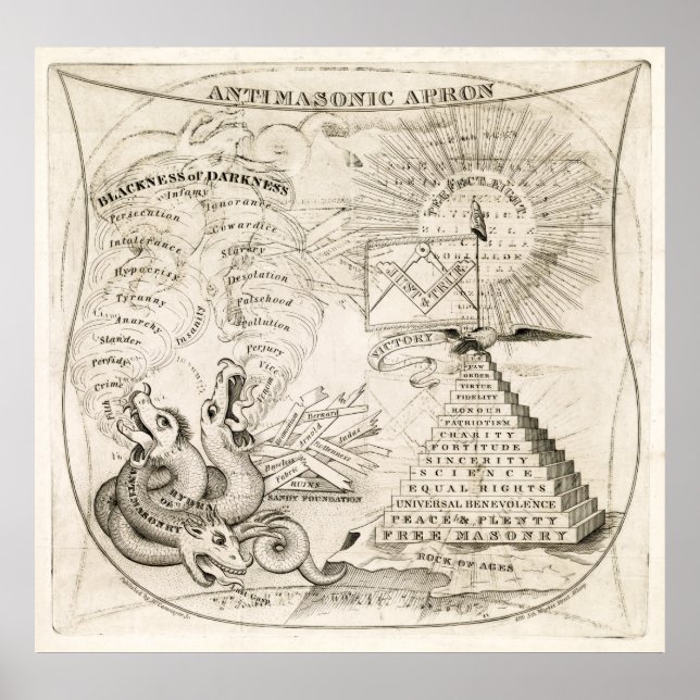 FREEMASONS vs. ANTI-FREE MASONS c. 1831 Poster (Vorne)