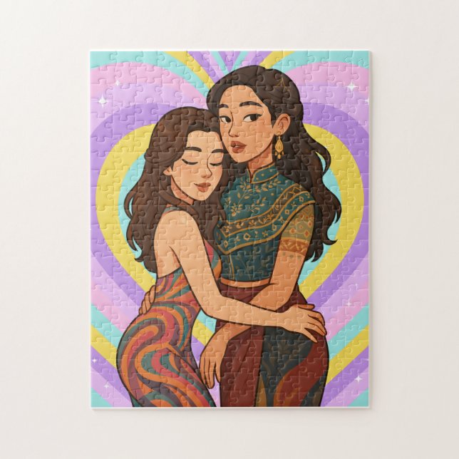 Freenbecky Thai GL Ship Couple Freen & Becky  Puzzle (Vertikal)