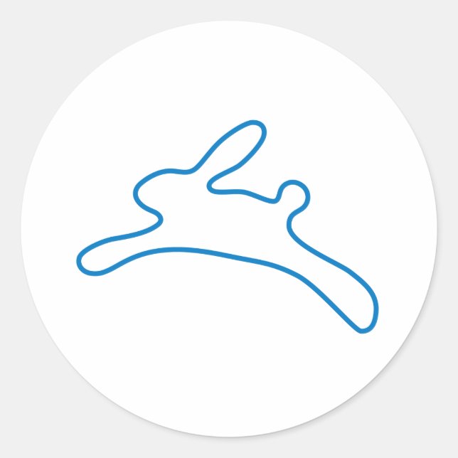 Freenet Bunny Logo Runder Aufkleber (Vorderseite)