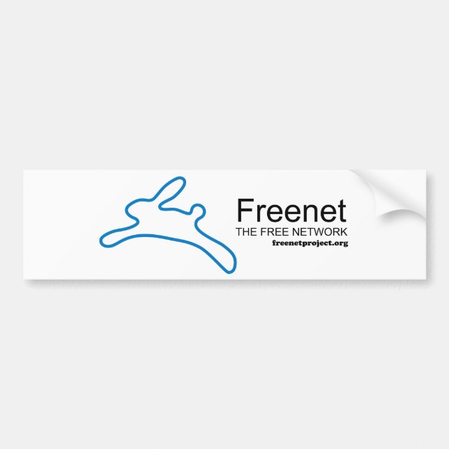 Freenet-Häschen und -name Autoaufkleber (Vorne)