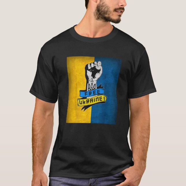 Freenukraine Ich stehe mit der Ukraine beten für d T-Shirt (Vorderseite)