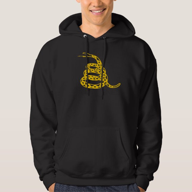 FreeOne schwarze "Don't Tread on Me"-Hoodie Hoodie (Vorderseite)