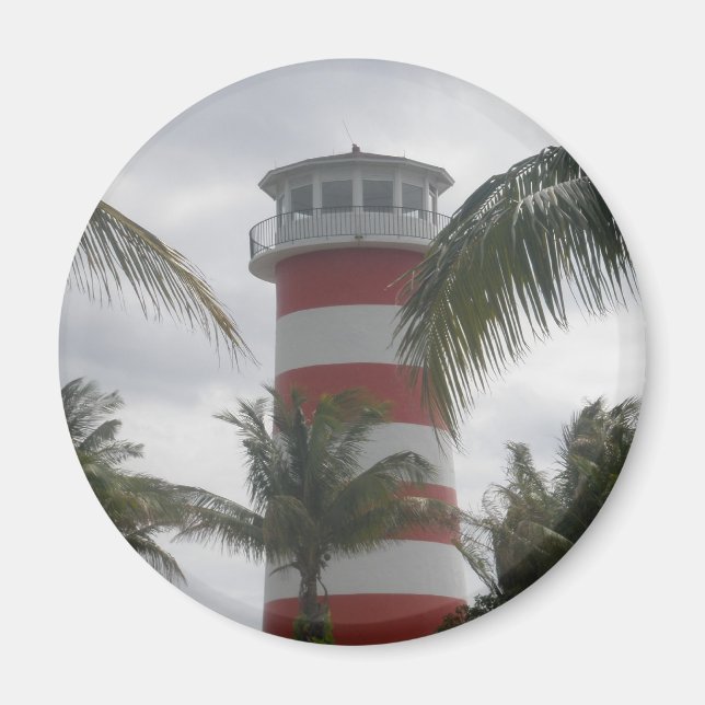 Freeport Bahamas Leuchtturm Magnet (Vorne)