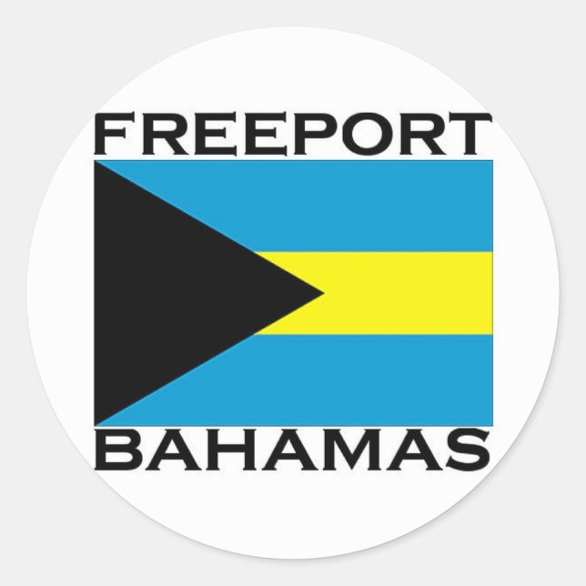 Freeport, Bahamas Runder Aufkleber (Vorderseite)
