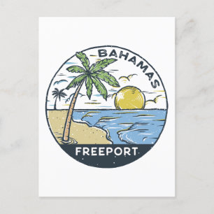 Freeport Bahamas Vintage Postkarte
